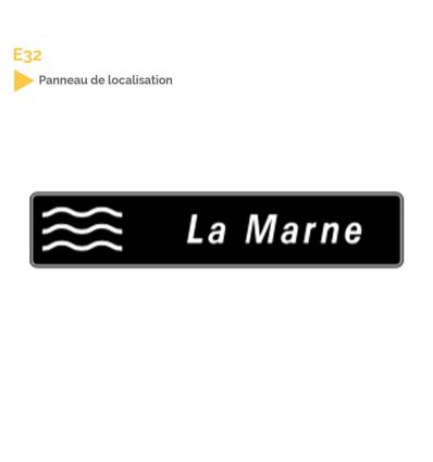 E32 - Panneau de Localisation d'un Cours d'Eau