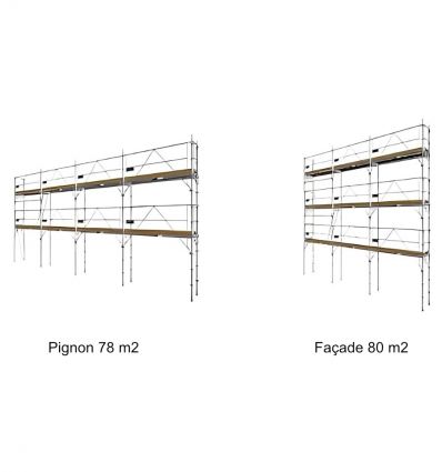 Echafaudage facadier transformable