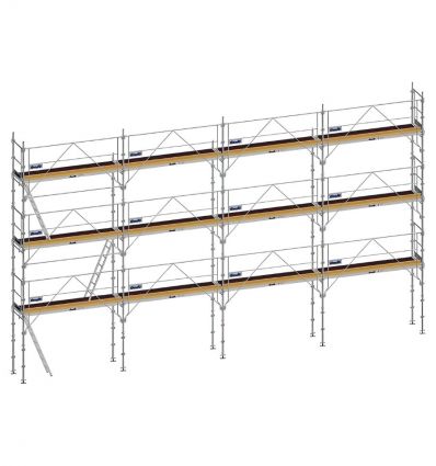 Echafaudage facadier transformable