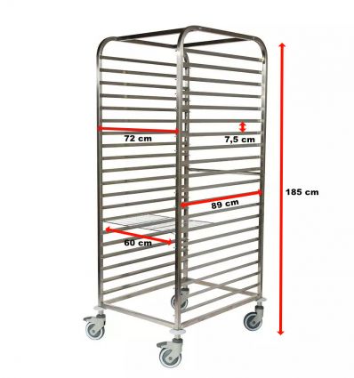 Echelle boulangerie 600x800 mm en inox