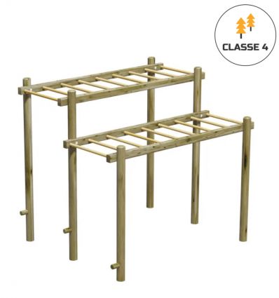 Échelle de Suspension en bois - Parcours de santé