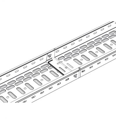 Éclisse chemin de câble tôle perforée en kit - Lot de 100