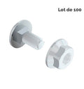 Éclisse chemin de câble tôle perforée en kit - Lot de 100