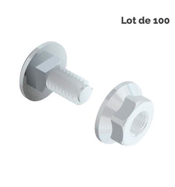Éclisse chemin de câble tôle perforée en kit - Lot de 100