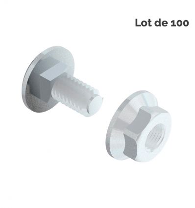 Éclisse chemin de câble tôle perforée en kit - Lot de 100