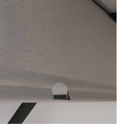 Écran de cantonnement en textile pour toit plat sur mesure