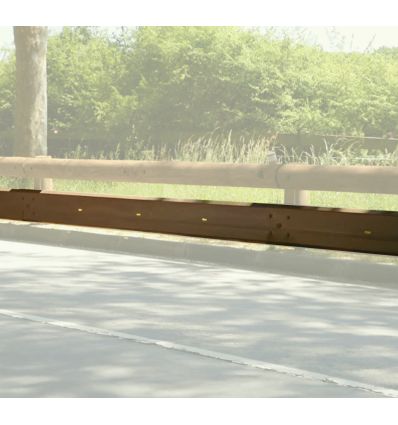 Écran de protection moto pour glissière de sécurité bois