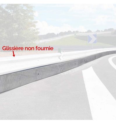 Écran de protection pour glissière de sécurité moto métallique
