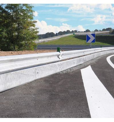 Écran de protection pour glissière de sécurité moto métallique