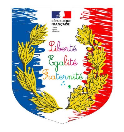 Écusson porte-drapeaux de façade