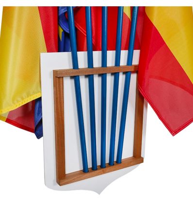 Écusson porte-drapeaux de façade