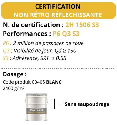 Enduit à froid blanc certifié et en couleur