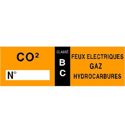 Étiquette Classe d'Extincteur