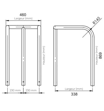 Étrier de protection en inox