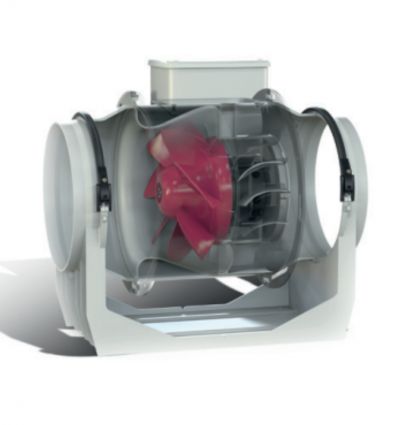 Extracteur d'air industriel centrifuge en conduit