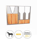 Facade libre service cheval avec porte battante