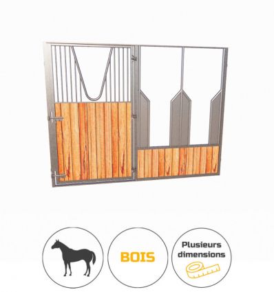 Facade libre service cheval avec porte battante