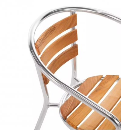 Fauteuil bistrot aluminium