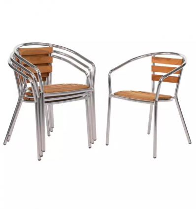 Fauteuil bistrot aluminium