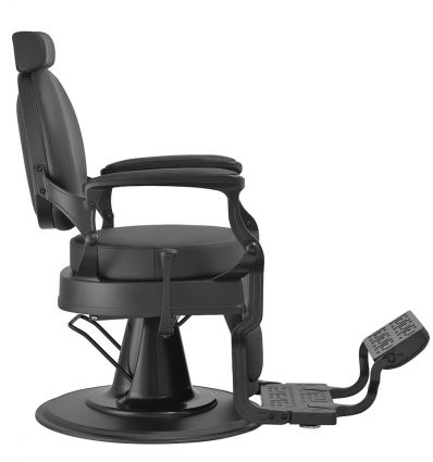 Fauteuil de Barbier en Simili Cuir Noir