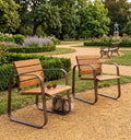 Fauteuil en bois et acier Marina - Mobilier urbain