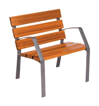 Fauteuil en bois et acier Modo - Mobilier urbain