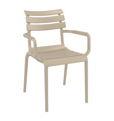 Fauteuil en polypropylène assise à lattes