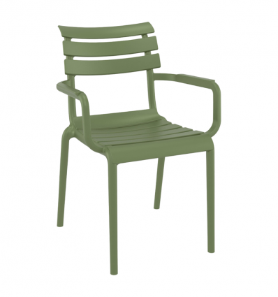 Fauteuil en polypropylène assise à lattes