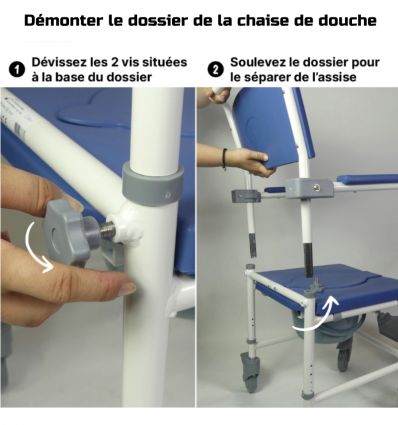 Fauteuil roulant douche-toilette