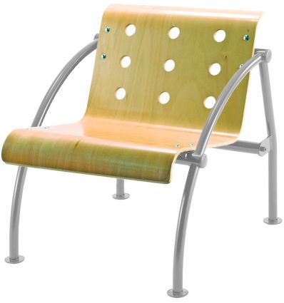 Fauteuil salle d'attente en bois