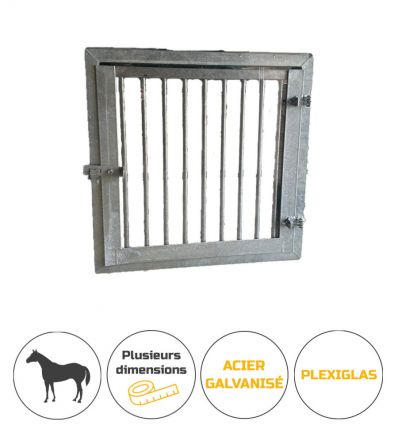 Fenetre box chevaux barreaudée