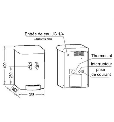 Fontaine à eau à poser sur bureau
