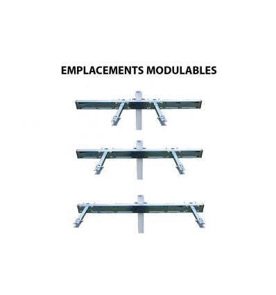 Fourche pour deux miroirs