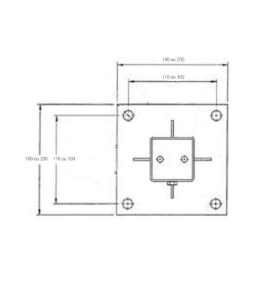 Platine pour poteau de signalisation routière