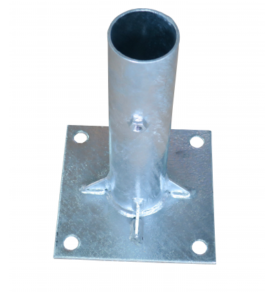 Platine pour poteau de signalisation routière