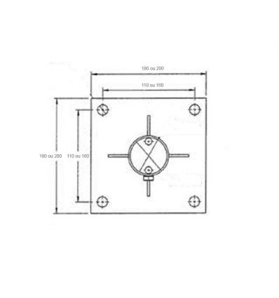 Platine pour poteau de signalisation routière