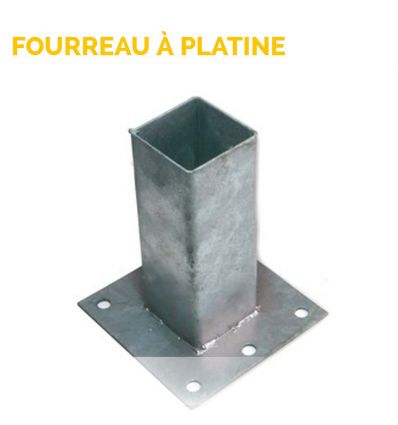 Platine pour poteau de signalisation routière