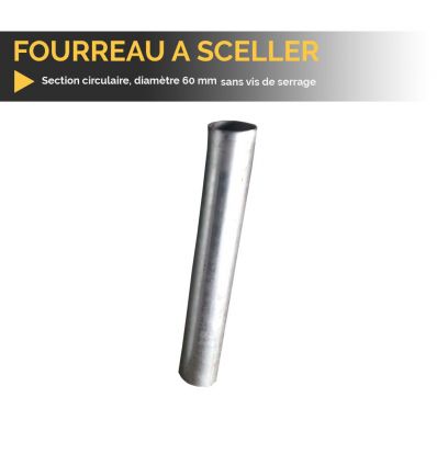 Fourreau à sceller pour poteau de signalisation routière 500 mm