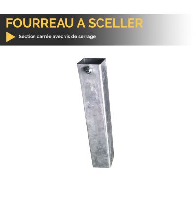 Fourreau à sceller pour poteau de signalisation routière 500 mm