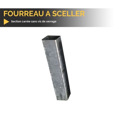 Fourreau à sceller pour poteau de signalisation routière 500 mm