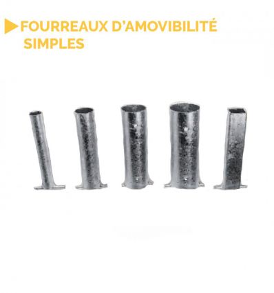 Fourreau d'amovibilité simple non verrouillable pour potelet