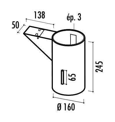 Fourreau d'amovibilité verrouillable en fonte Ø 160 mm