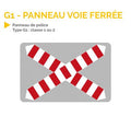 G1 - Panneau croix de Saint André pour voie ferrée