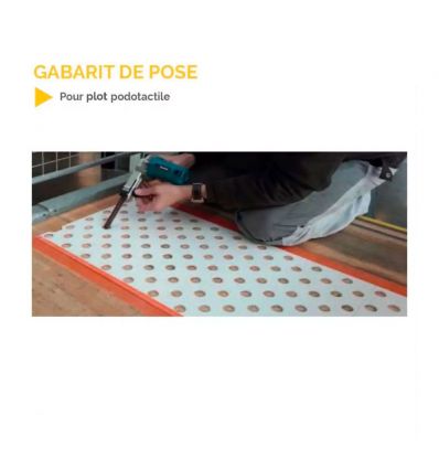 Gabarit de pose pour Clous podotactiles sans perçage