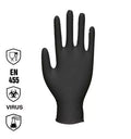 Gant nitrile noir non poudré, boîte de 100 gants, Nitrex