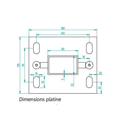 Garde corps route en bois sur platine (normé)