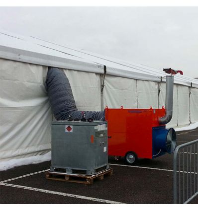 Générateur d'air chaud fioul extérieur combustion indirecte
