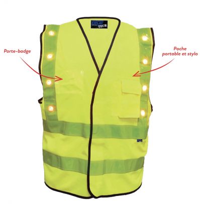 Gilet Haute visibilité avec Led