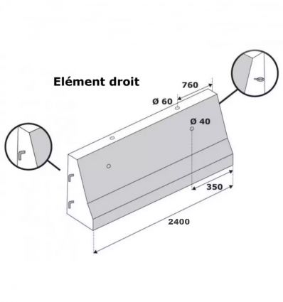 Glissière en béton armé - GBA