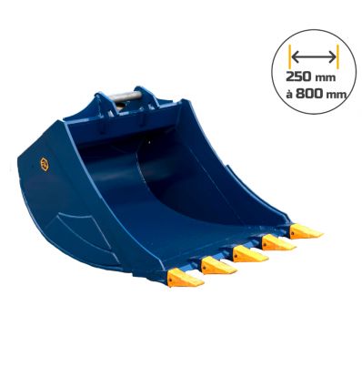 Godet de terrassement 2,6 - 3,5 T